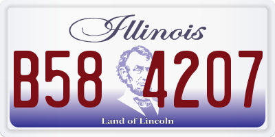 IL license plate B584207