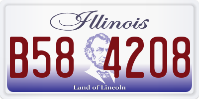 IL license plate B584208