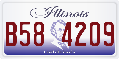 IL license plate B584209