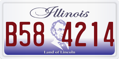 IL license plate B584214