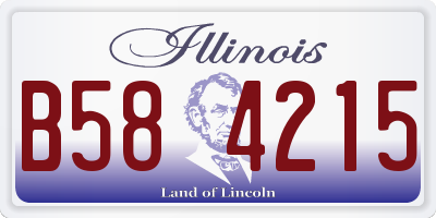 IL license plate B584215