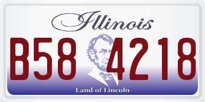 IL license plate B584218
