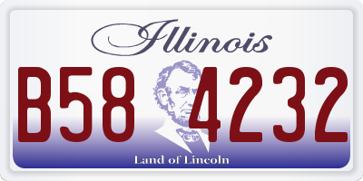 IL license plate B584232