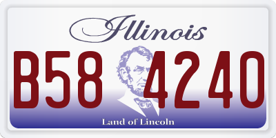 IL license plate B584240