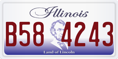 IL license plate B584243