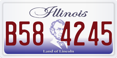 IL license plate B584245