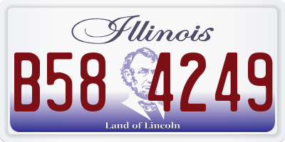IL license plate B584249