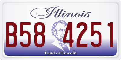 IL license plate B584251