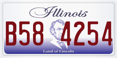 IL license plate B584254