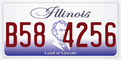 IL license plate B584256