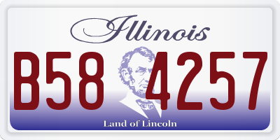 IL license plate B584257