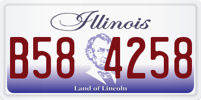 IL license plate B584258