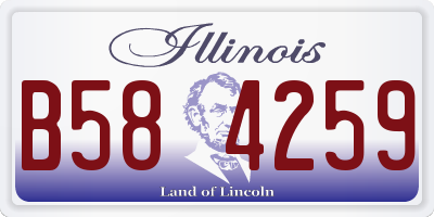 IL license plate B584259