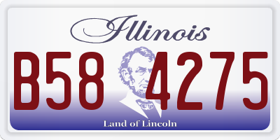 IL license plate B584275