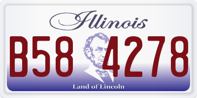 IL license plate B584278