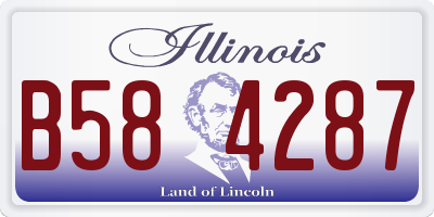 IL license plate B584287