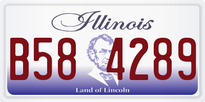 IL license plate B584289
