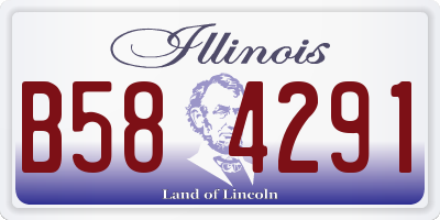 IL license plate B584291