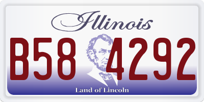IL license plate B584292