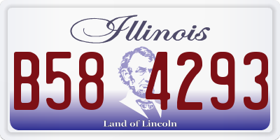 IL license plate B584293
