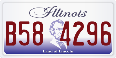 IL license plate B584296