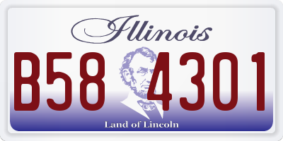 IL license plate B584301