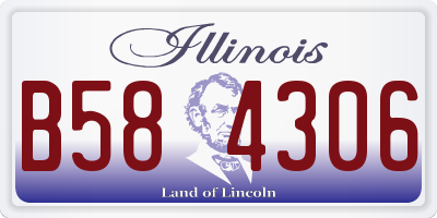 IL license plate B584306