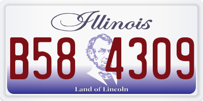 IL license plate B584309