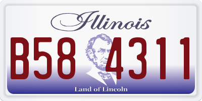 IL license plate B584311