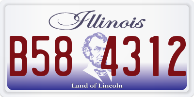 IL license plate B584312