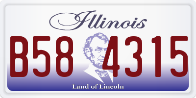 IL license plate B584315