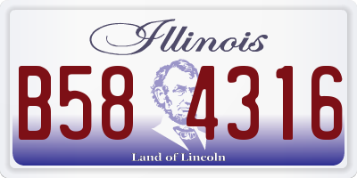 IL license plate B584316