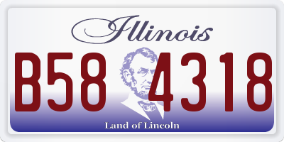 IL license plate B584318