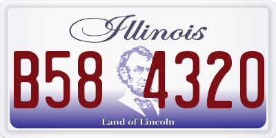 IL license plate B584320