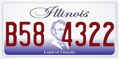 IL license plate B584322