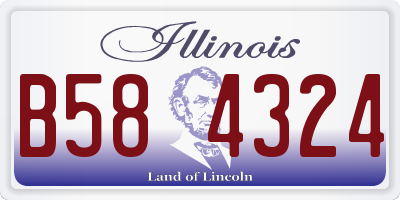 IL license plate B584324