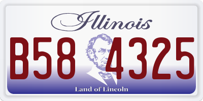 IL license plate B584325