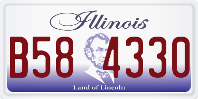 IL license plate B584330