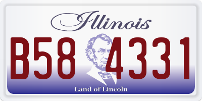 IL license plate B584331