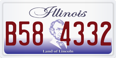 IL license plate B584332