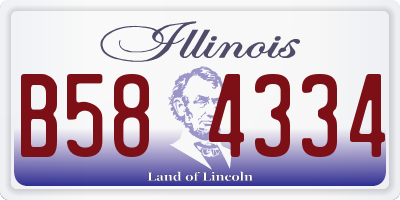 IL license plate B584334