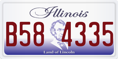 IL license plate B584335