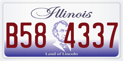 IL license plate B584337