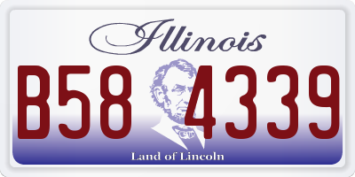 IL license plate B584339