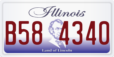 IL license plate B584340