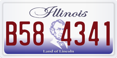 IL license plate B584341