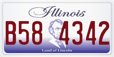 IL license plate B584342