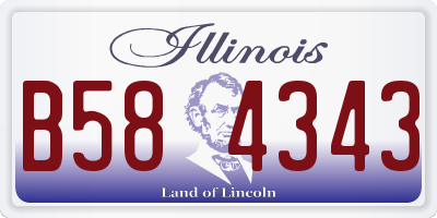 IL license plate B584343