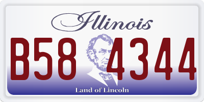 IL license plate B584344
