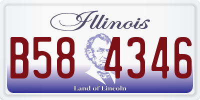 IL license plate B584346